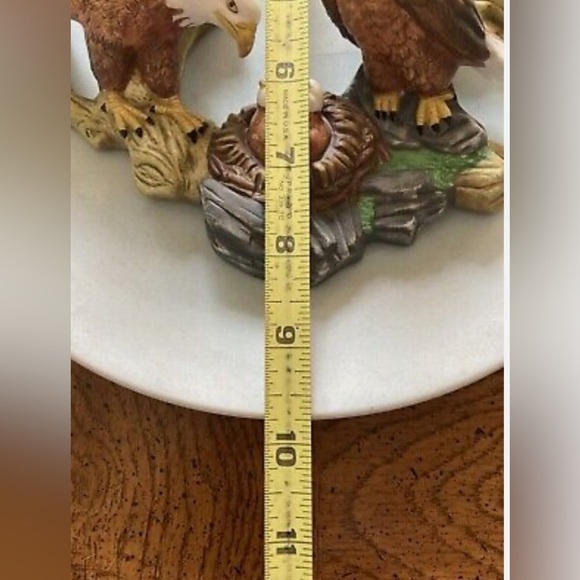 VINTAGE WORLD BAZZARS Decorative Plate with Eagles and Nest 9.75” - Picture 6 of 9